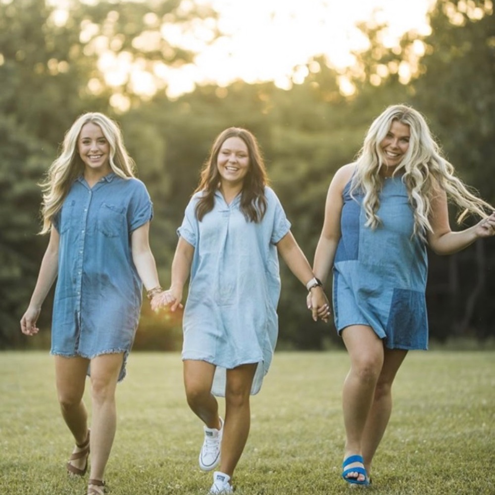 Color Block Denim Dress